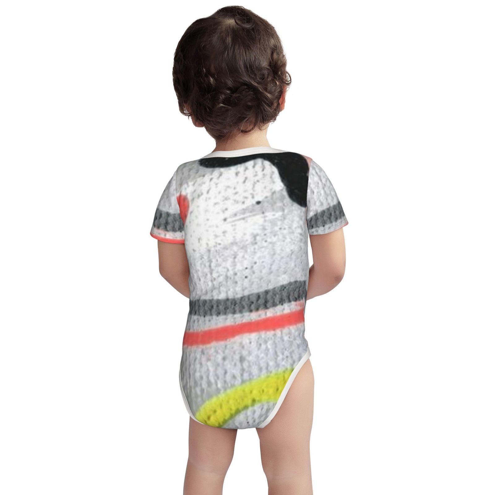 Baby imitation cotton full short-sleeved romper