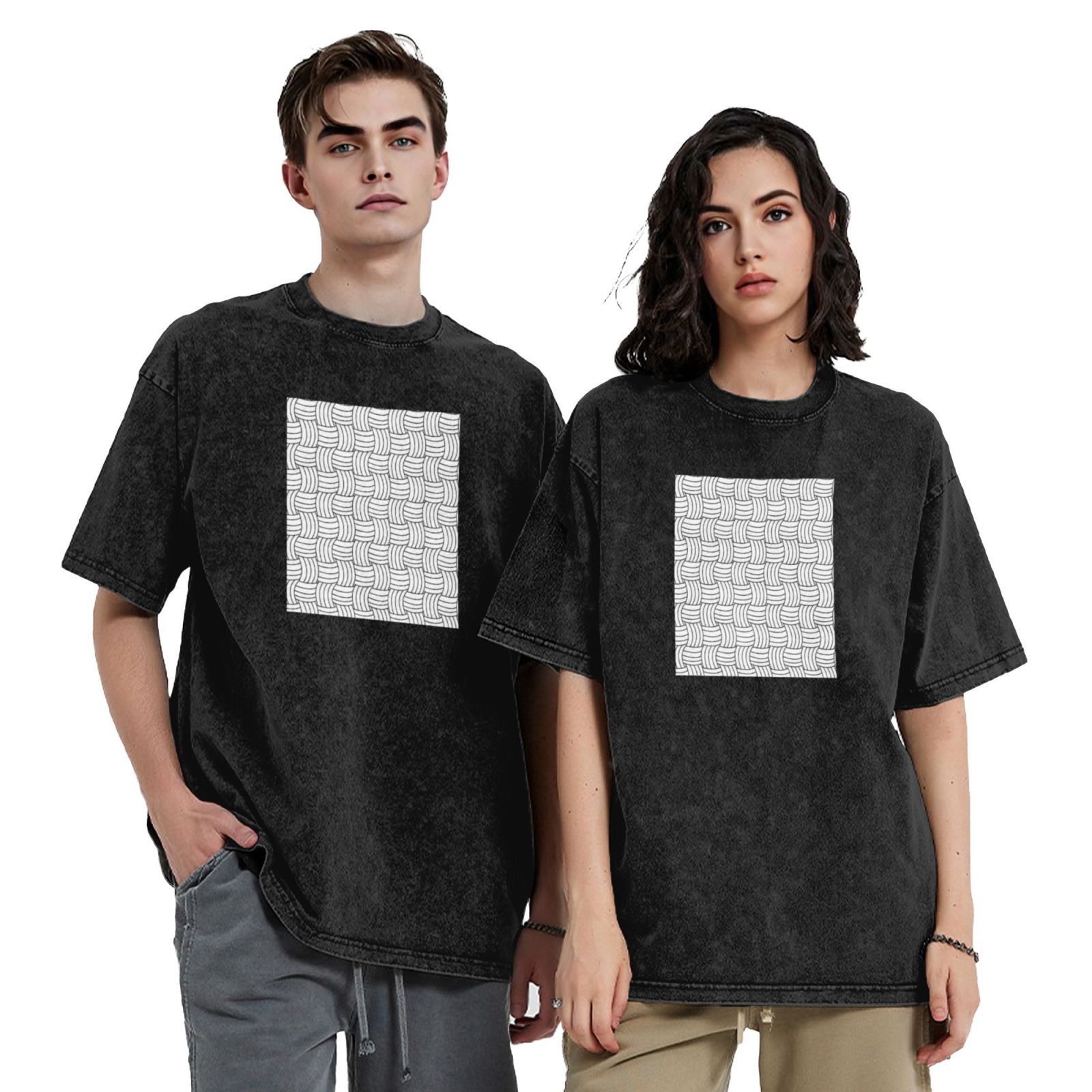 Retro washed drop shoulder short sleeve T-shirt