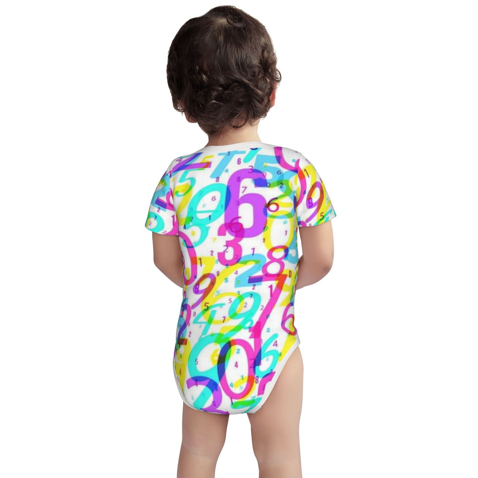 Baby imitation cotton full short-sleeved romper