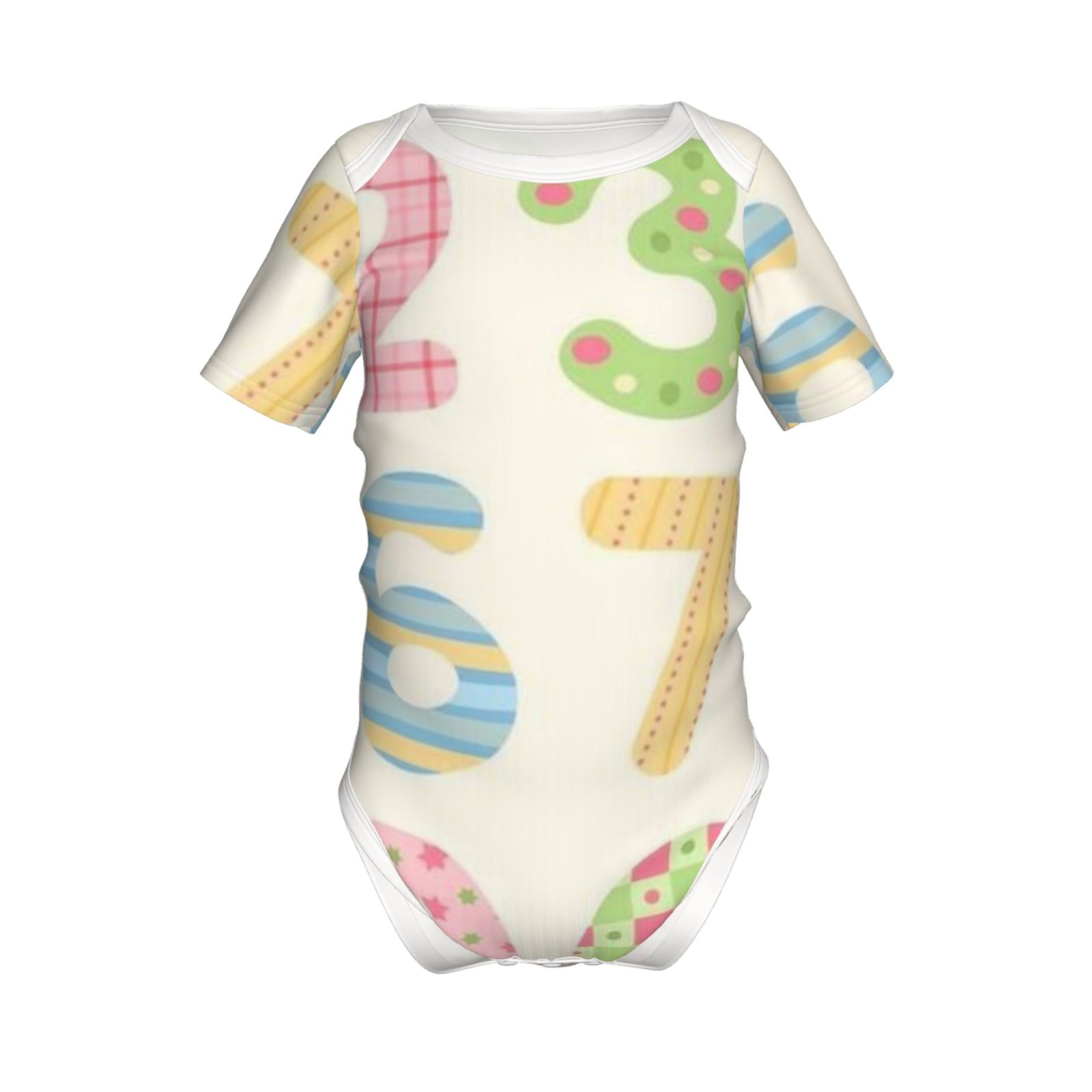 Baby imitation cotton full short-sleeved romper