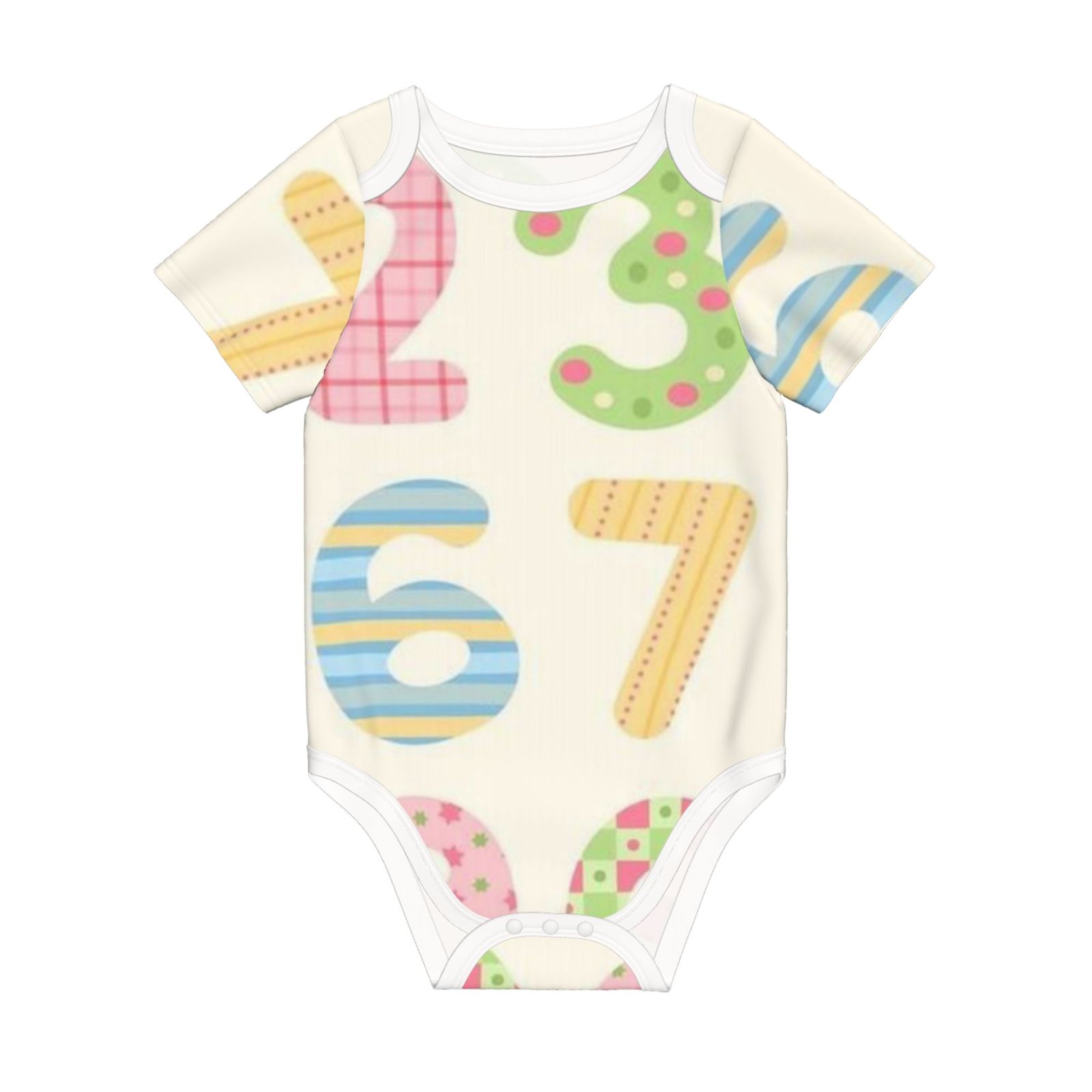 Baby imitation cotton full short-sleeved romper
