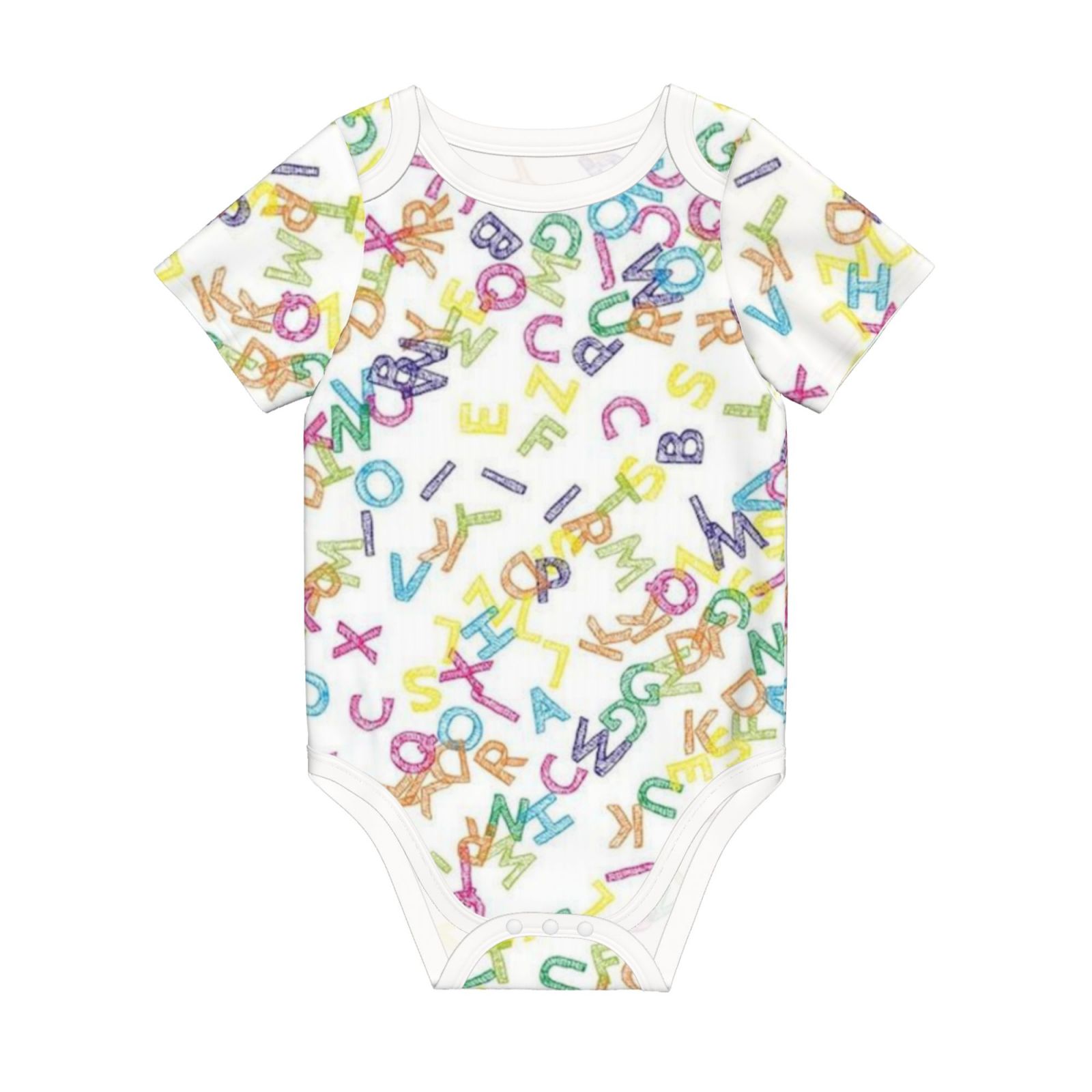 Baby imitation cotton full short-sleeved romper