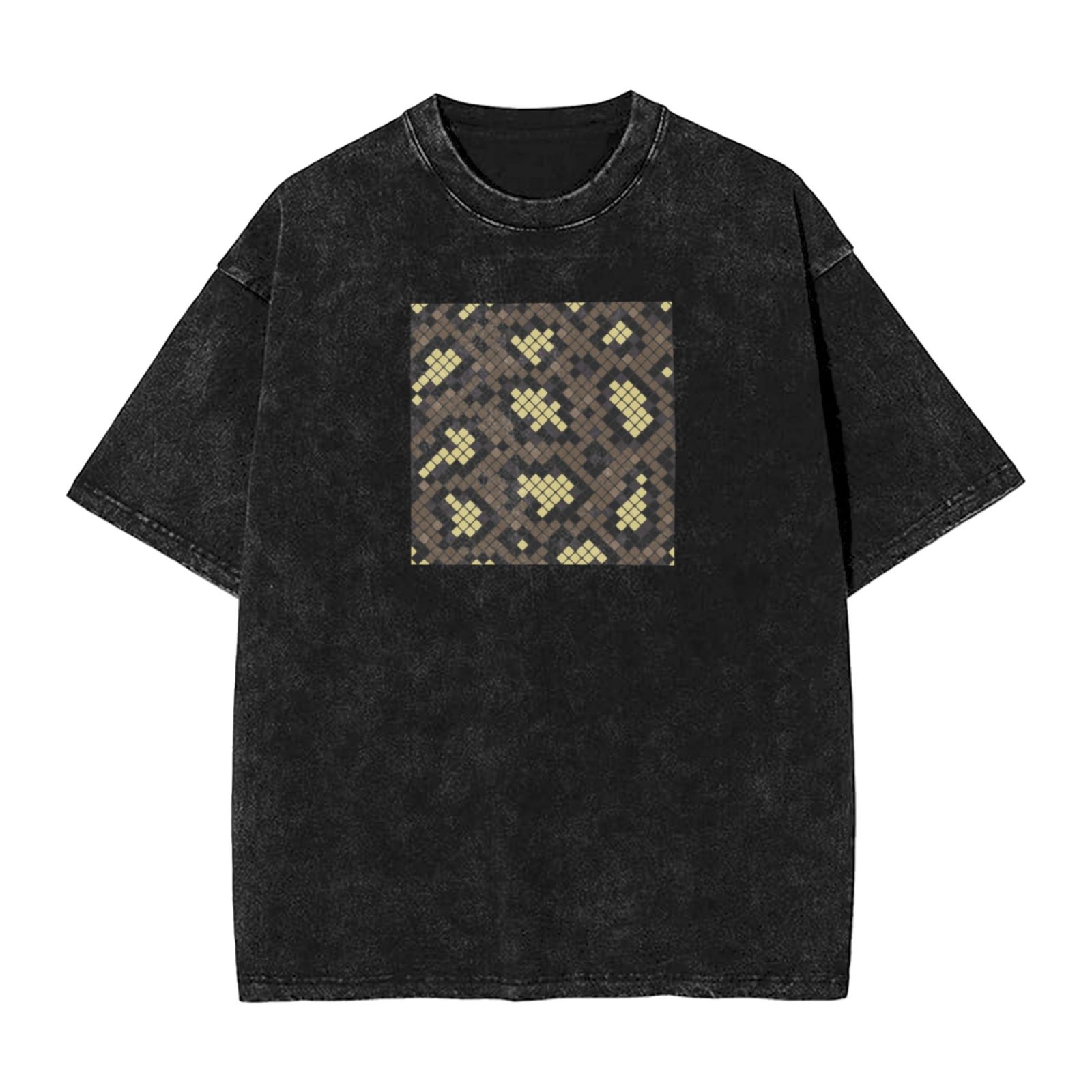 Retro washed drop shoulder short sleeve T-shirt