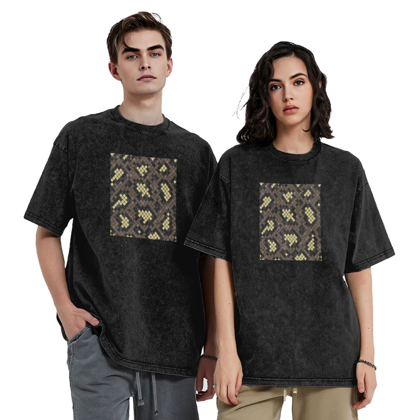 Retro washed drop shoulder short sleeve T-shirt
