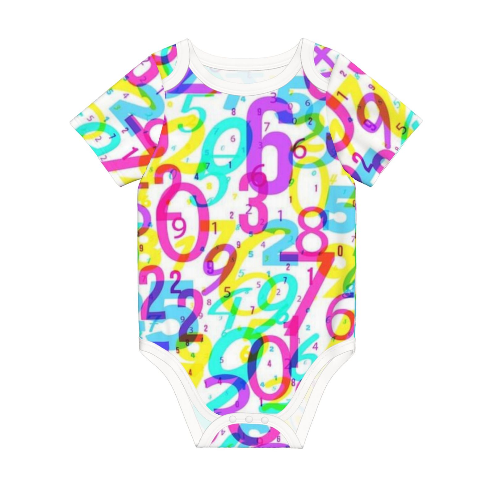 Baby imitation cotton full short-sleeved romper