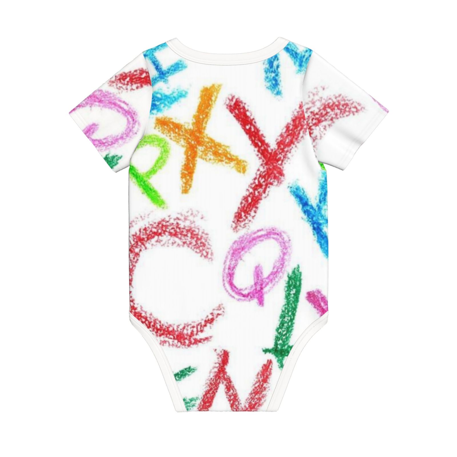Baby imitation cotton full short-sleeved romper