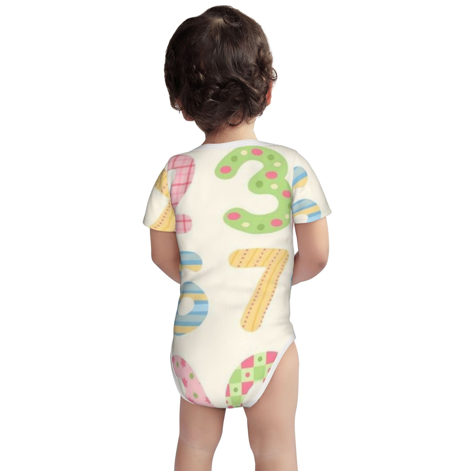 Baby imitation cotton full short-sleeved romper