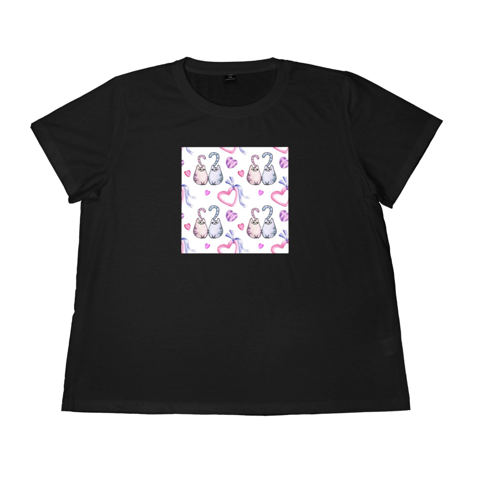 Women's Large Size Imitation Cotton Round Neck Short Sleeve T-Shirt