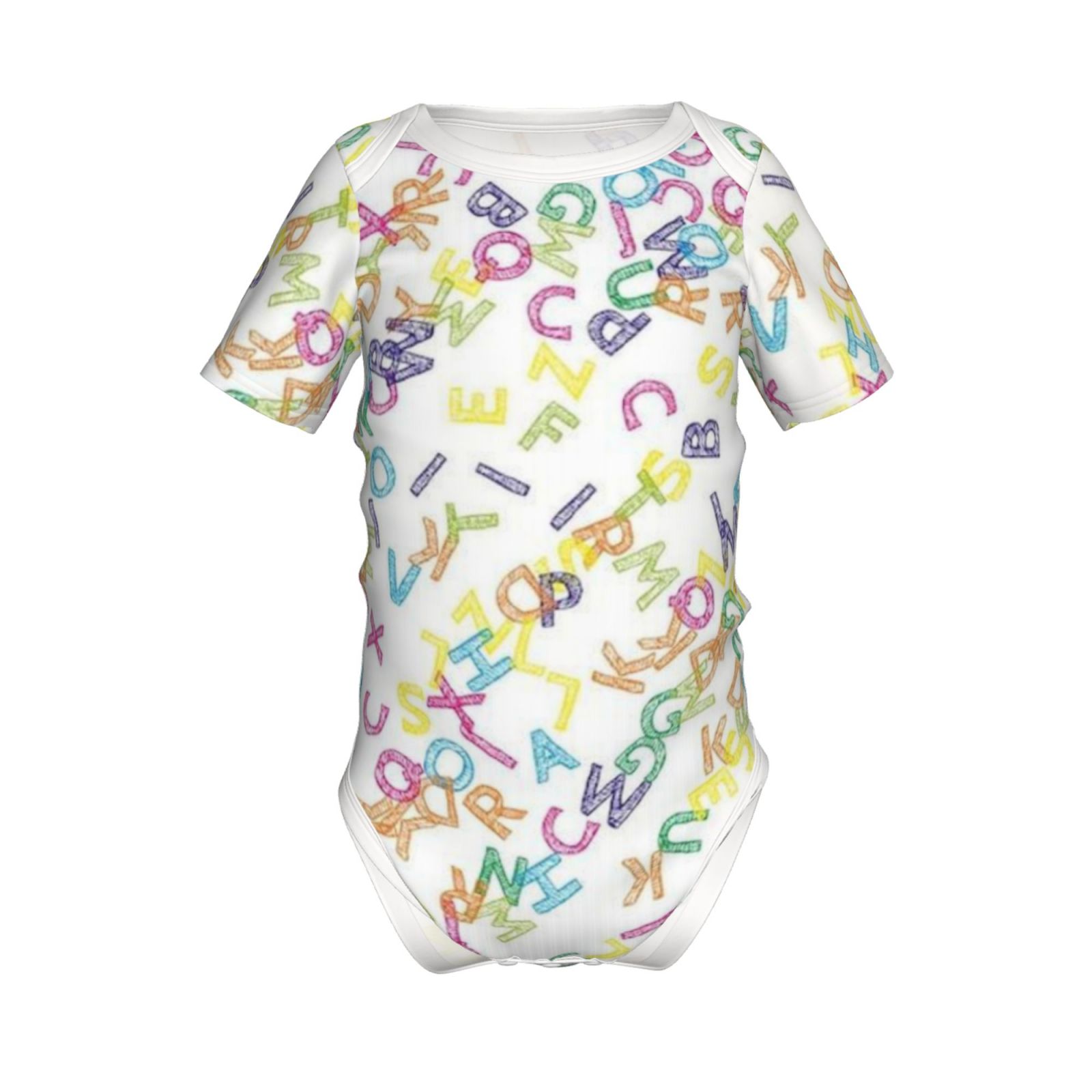 Baby imitation cotton full short-sleeved romper