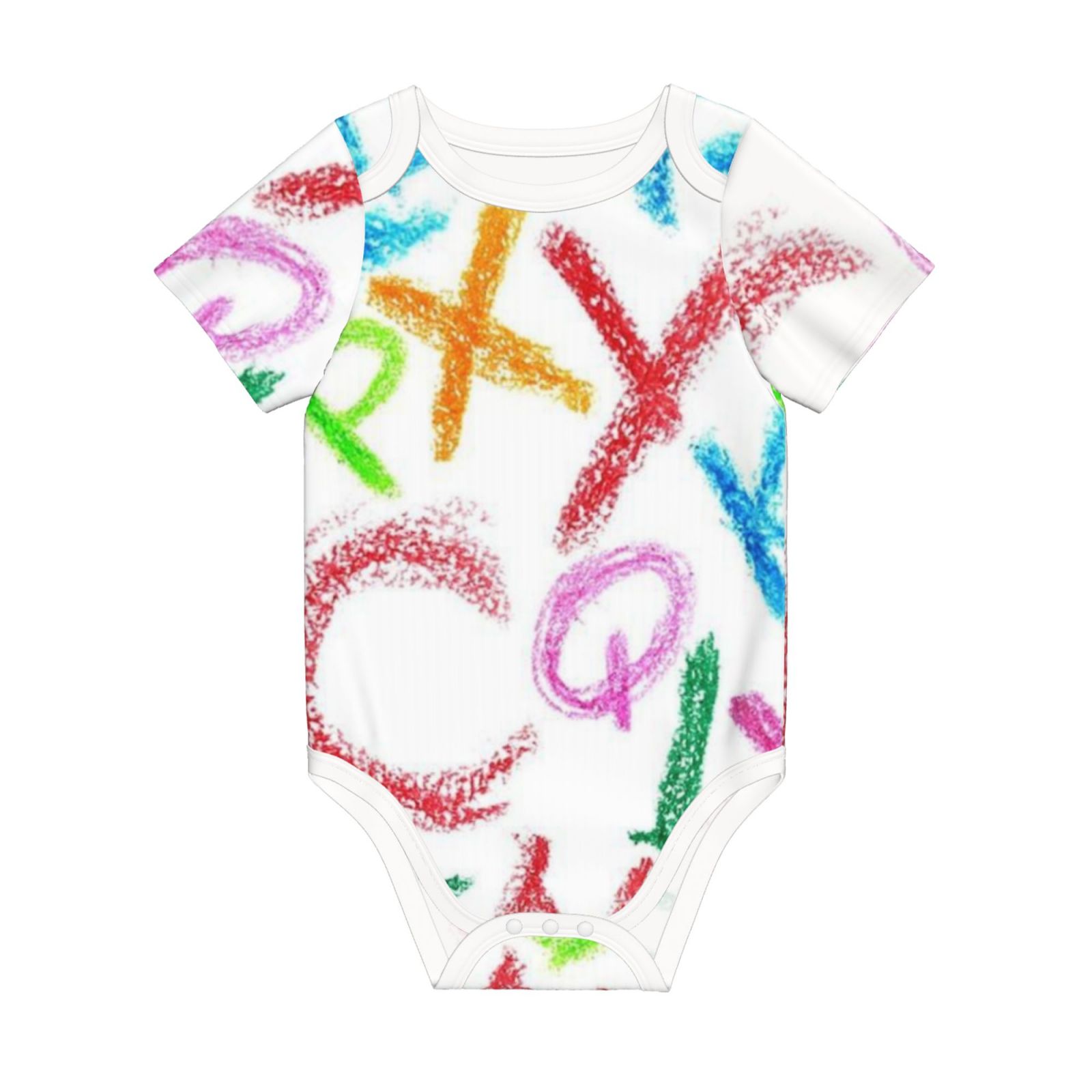 Baby imitation cotton full short-sleeved romper