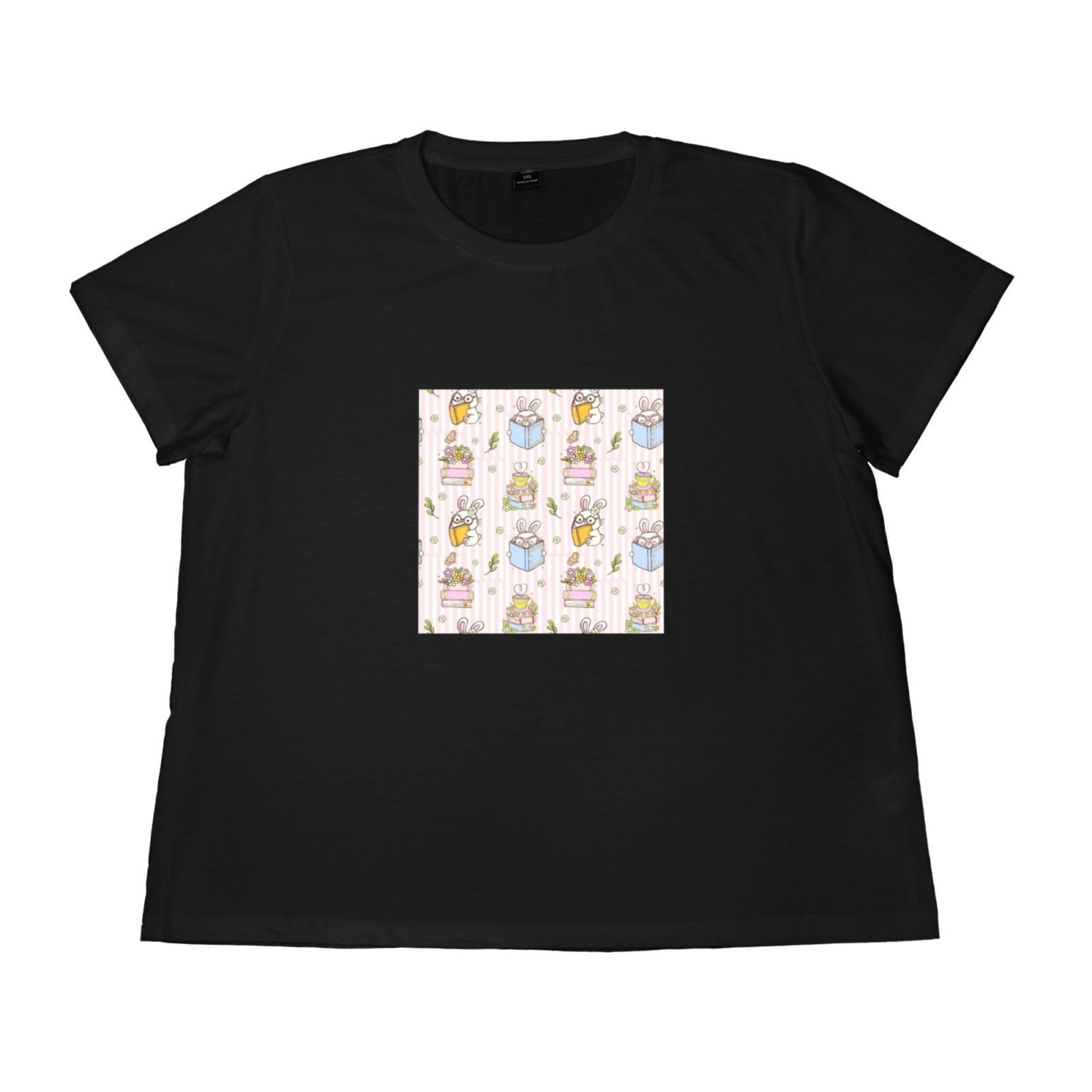 Women's Large Size Imitation Cotton Round Neck Short Sleeve T-Shirt