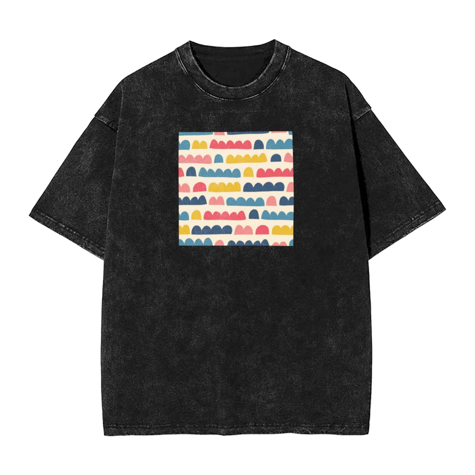 Retro washed drop shoulder short sleeve T-shirt