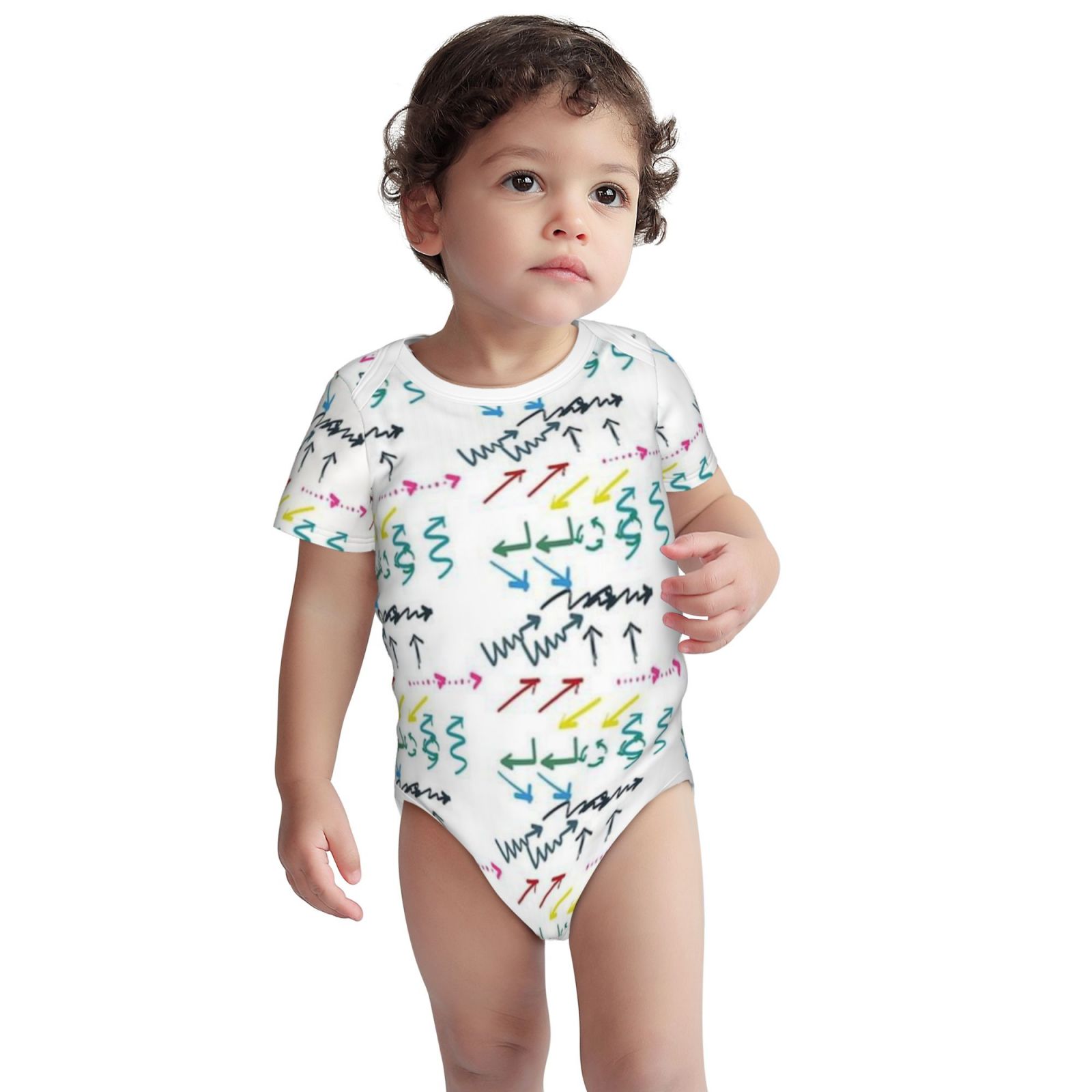 Baby imitation cotton full short-sleeved romper
