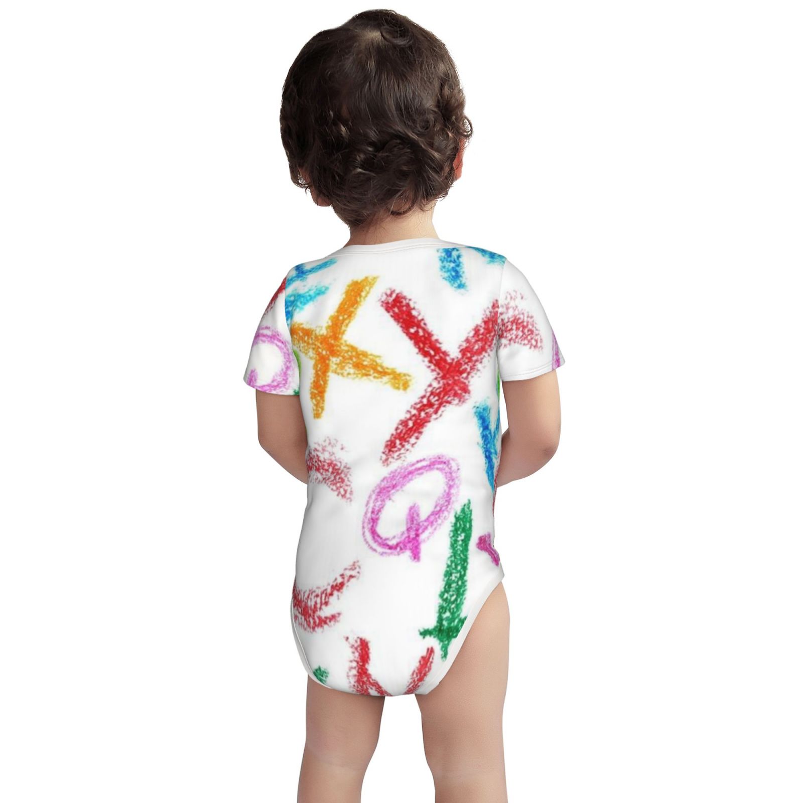 Baby imitation cotton full short-sleeved romper