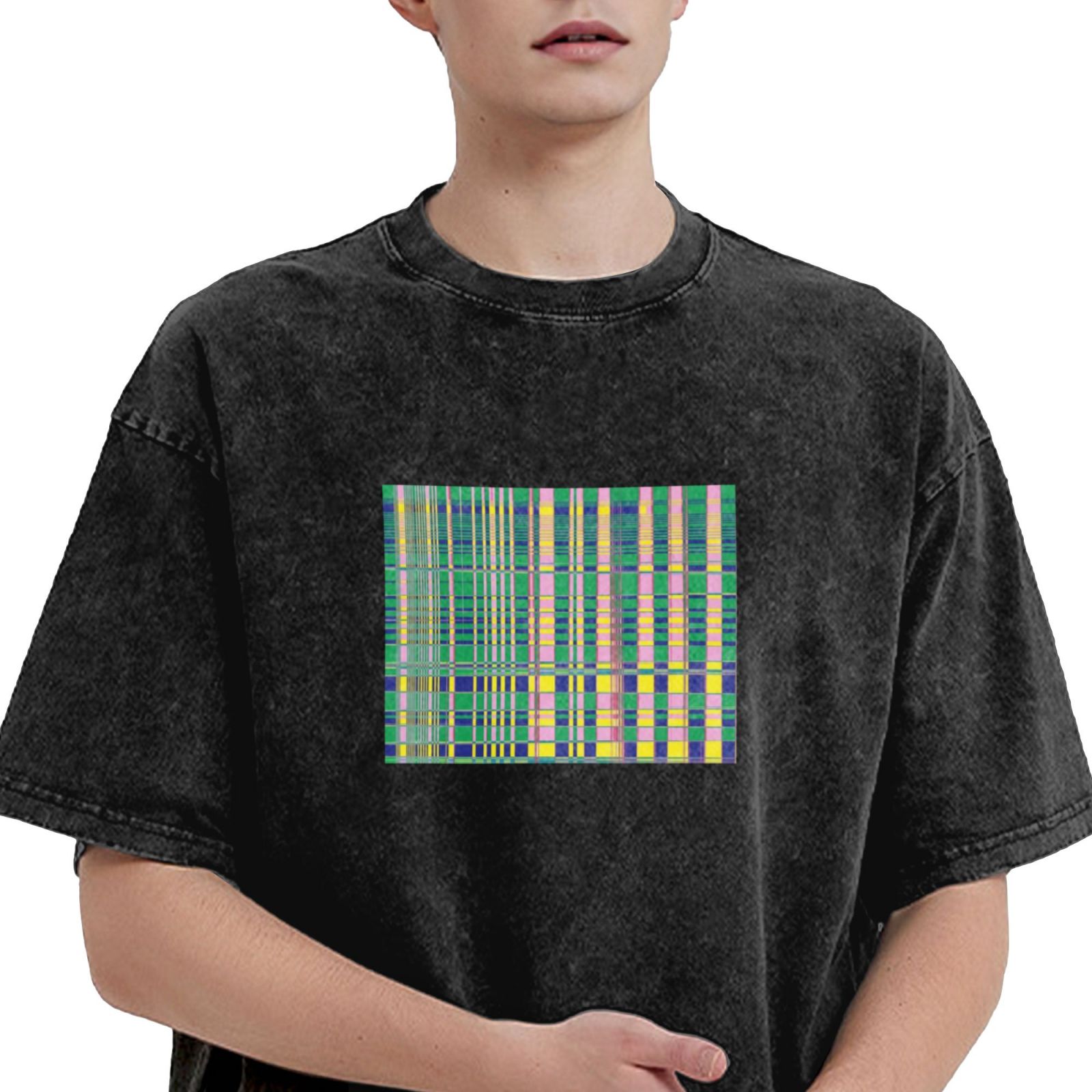 Retro washed drop shoulder short sleeve T-shirt