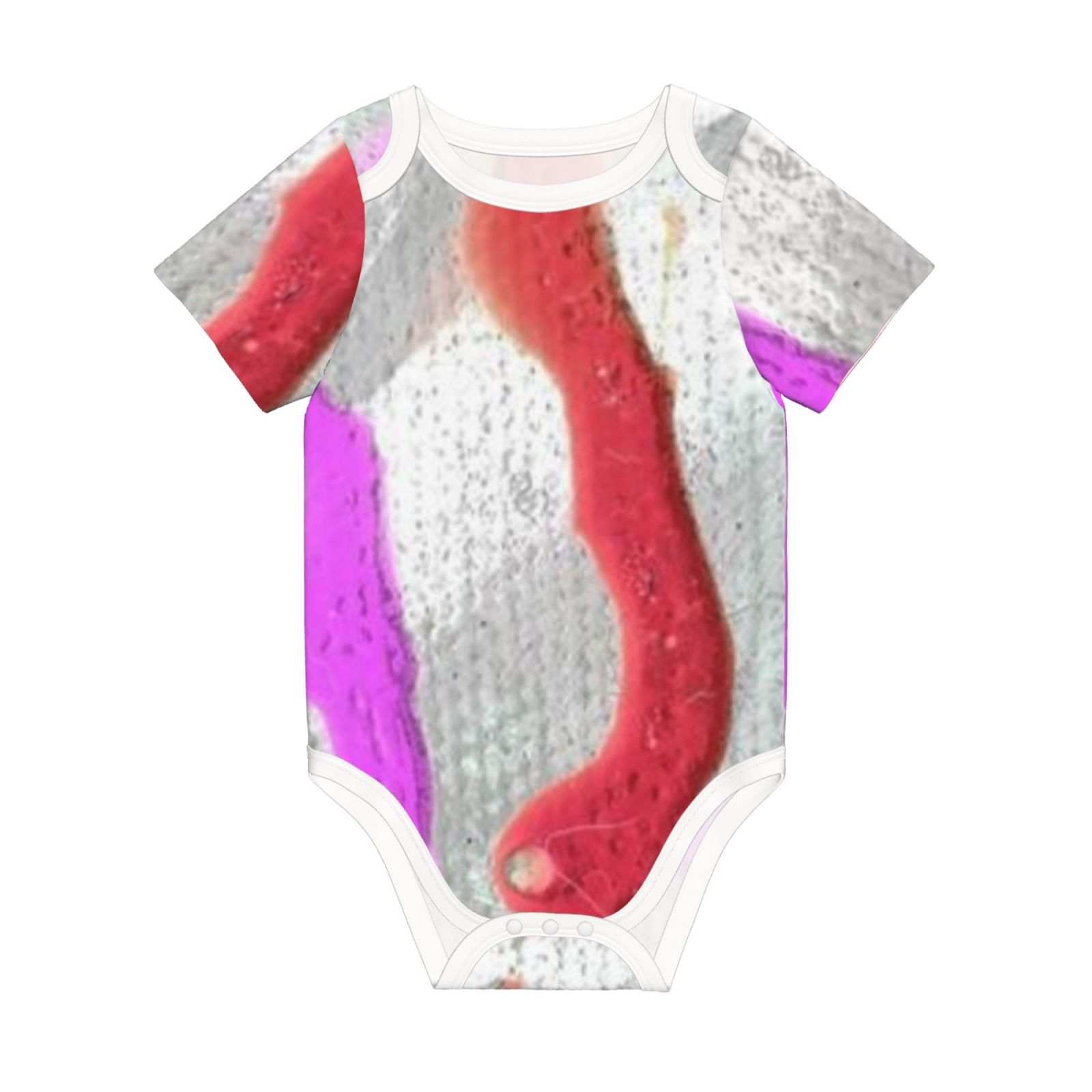 Baby imitation cotton full short-sleeved romper