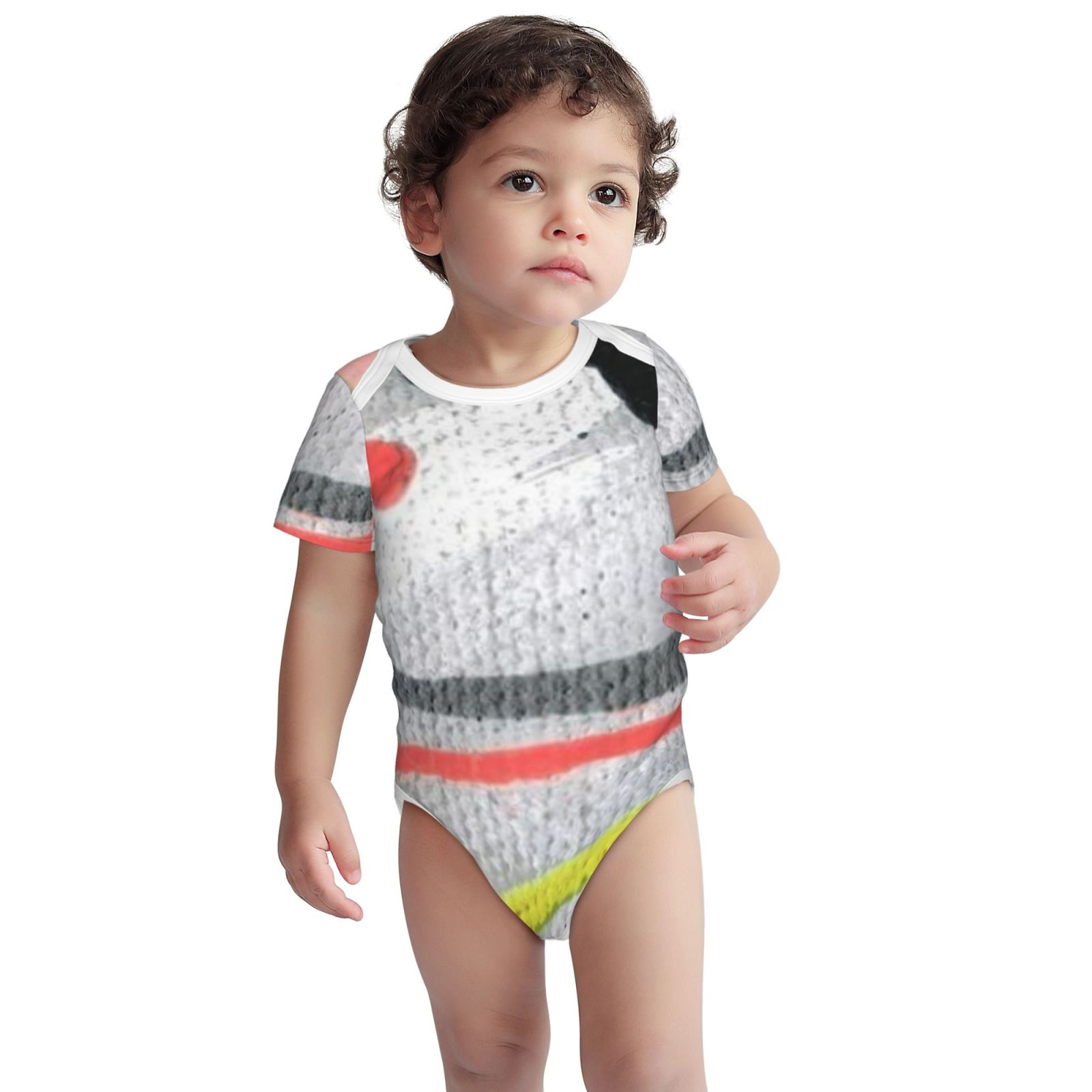 Baby imitation cotton full short-sleeved romper