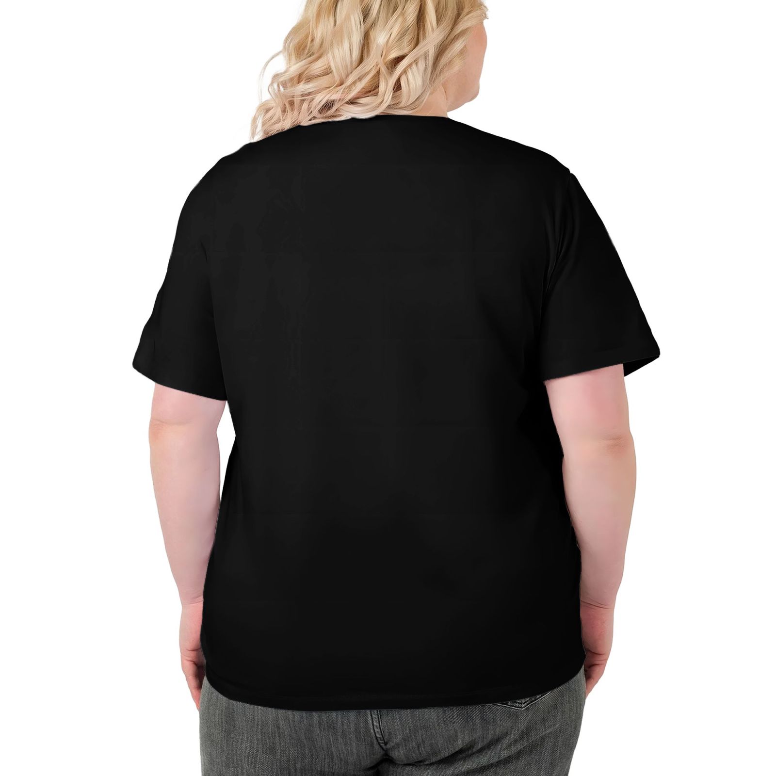 Women's Large Size Imitation Cotton Round Neck Short Sleeve T-Shirt