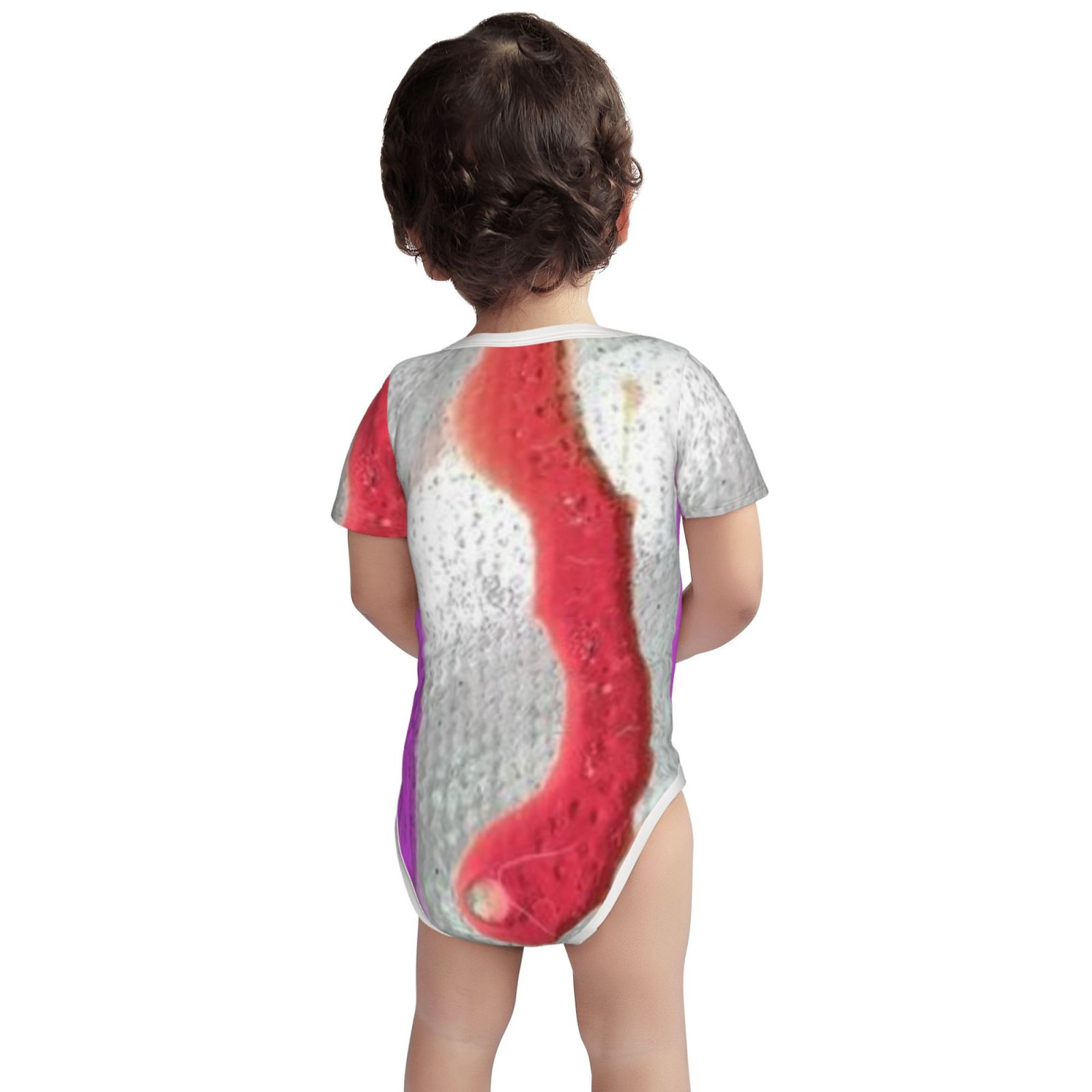 Baby imitation cotton full short-sleeved romper