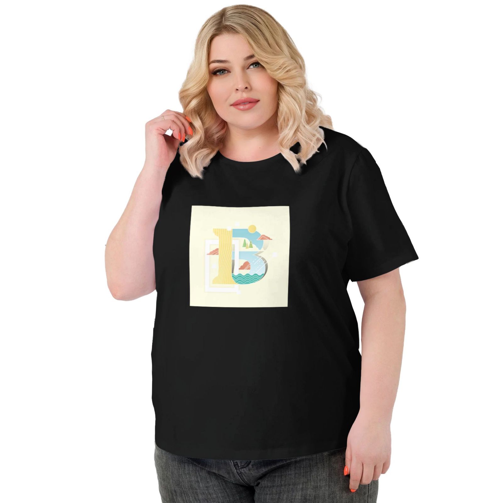 Women's Large Size Imitation Cotton Round Neck Short Sleeve T-Shirt