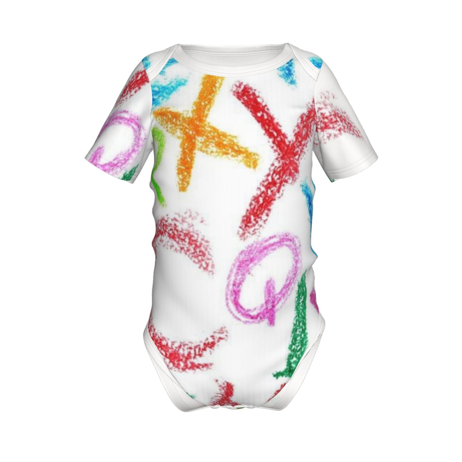 Baby imitation cotton full short-sleeved romper