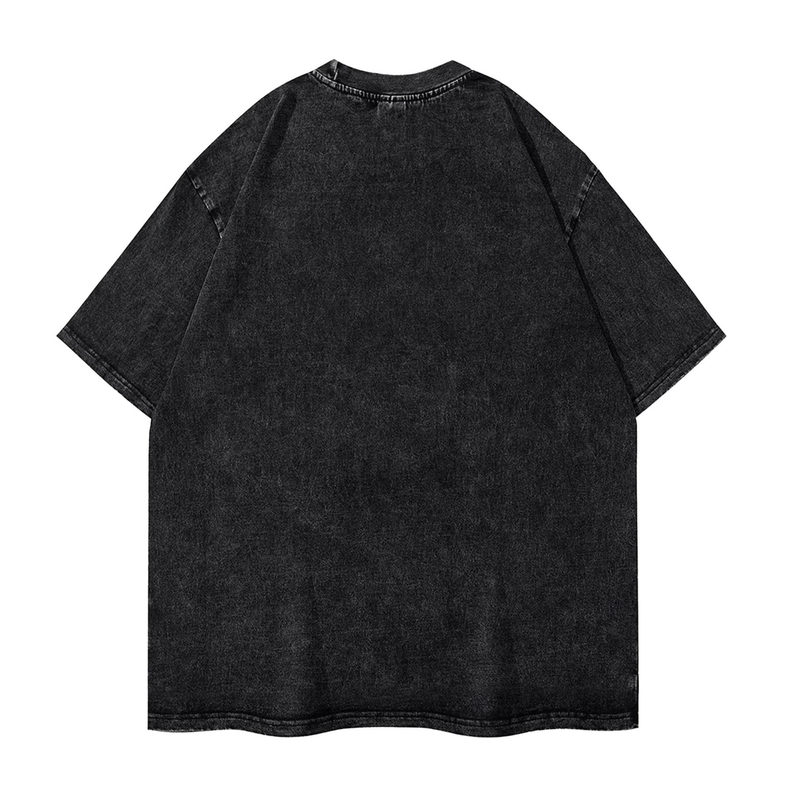 Retro washed drop shoulder short sleeve T-shirt