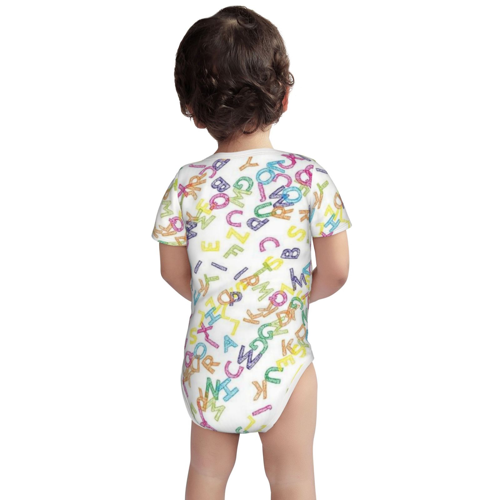 Baby imitation cotton full short-sleeved romper