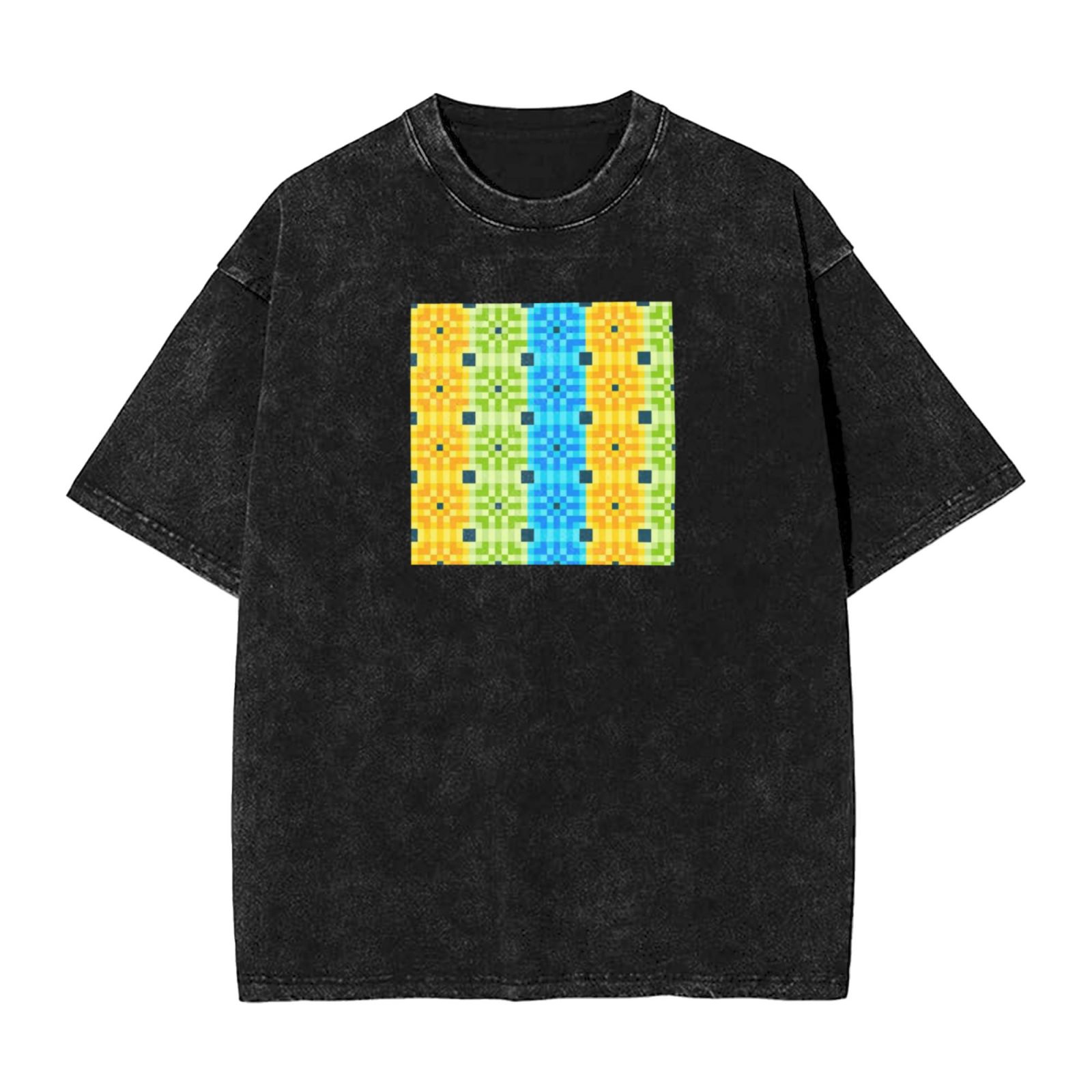 Retro washed drop shoulder short sleeve T-shirt