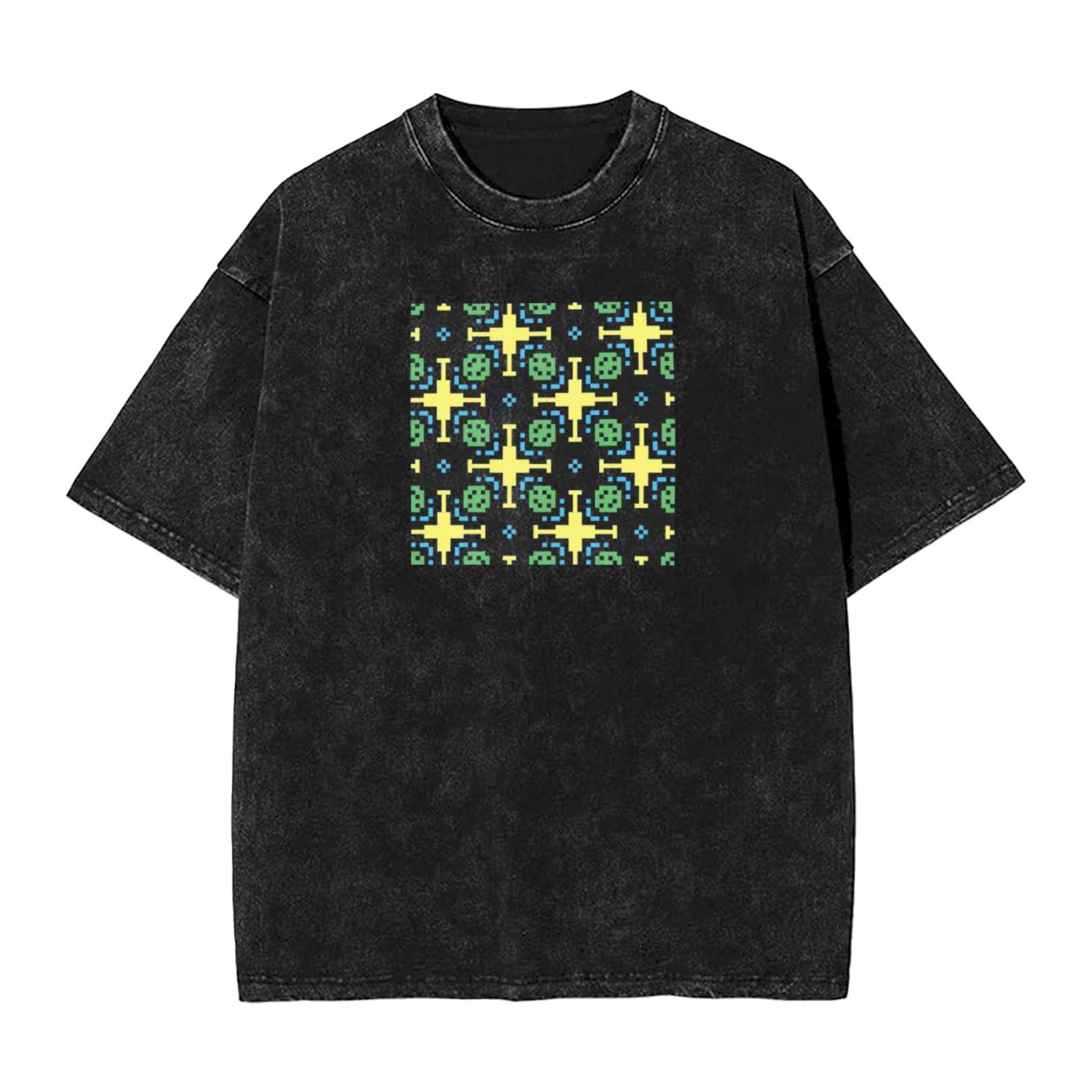 Retro washed drop shoulder short sleeve T-shirt