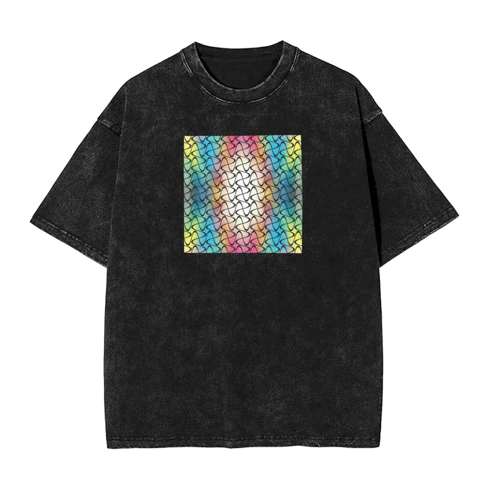 Retro washed drop shoulder short sleeve T-shirt