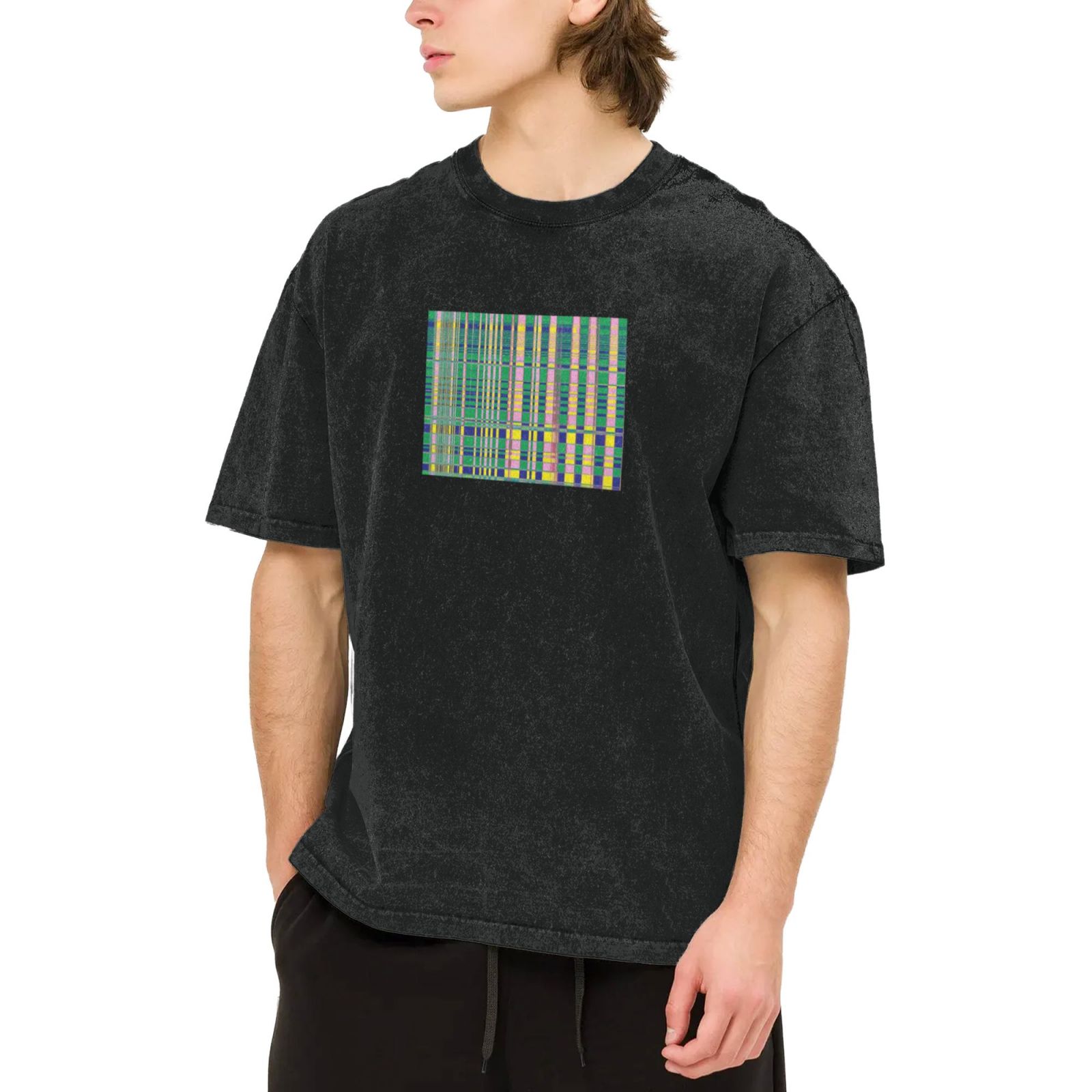 Retro washed drop shoulder short sleeve T-shirt