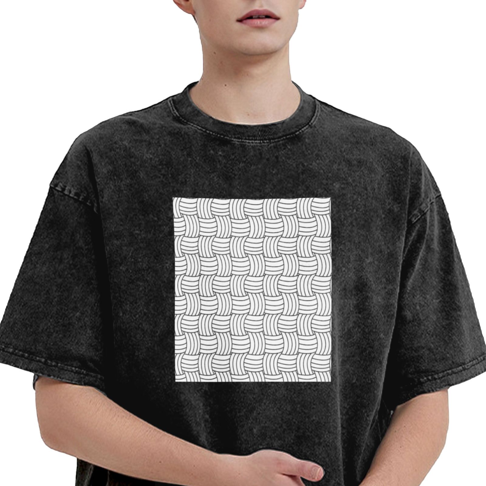 Retro washed drop shoulder short sleeve T-shirt
