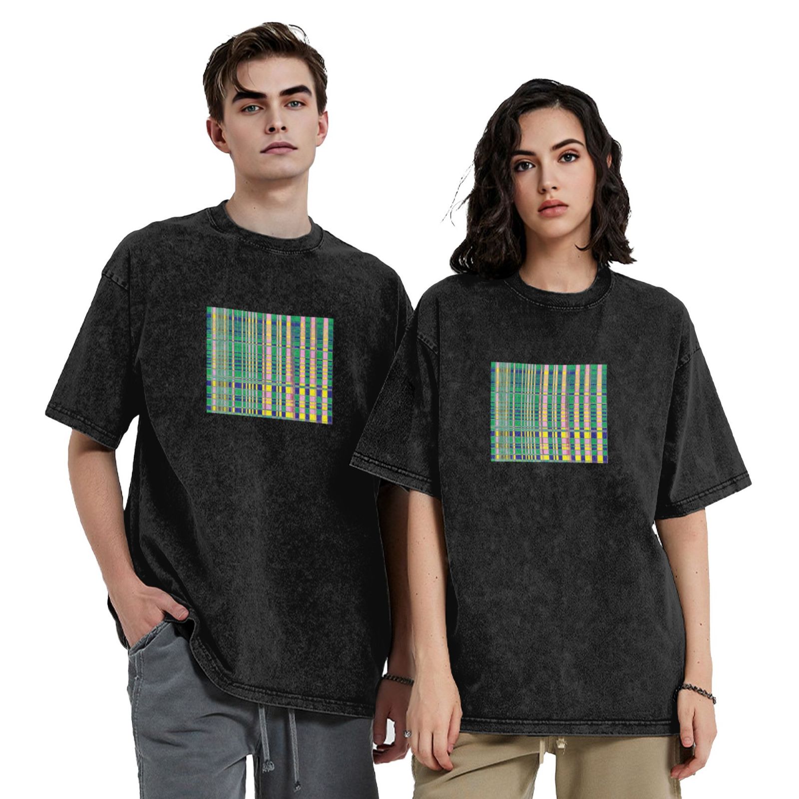 Retro washed drop shoulder short sleeve T-shirt
