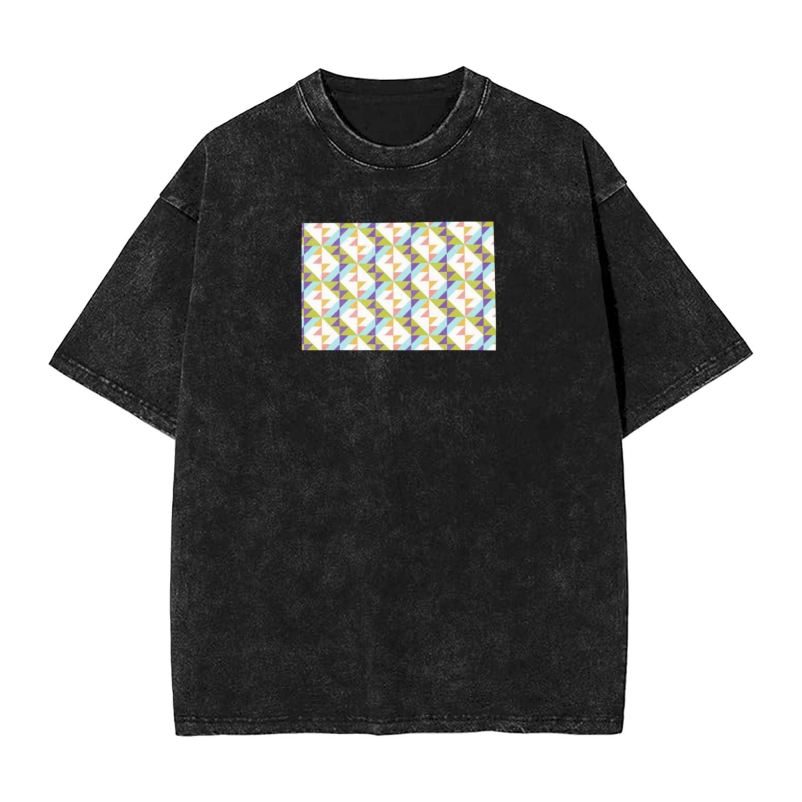 Retro washed drop shoulder short sleeve T-shirt
