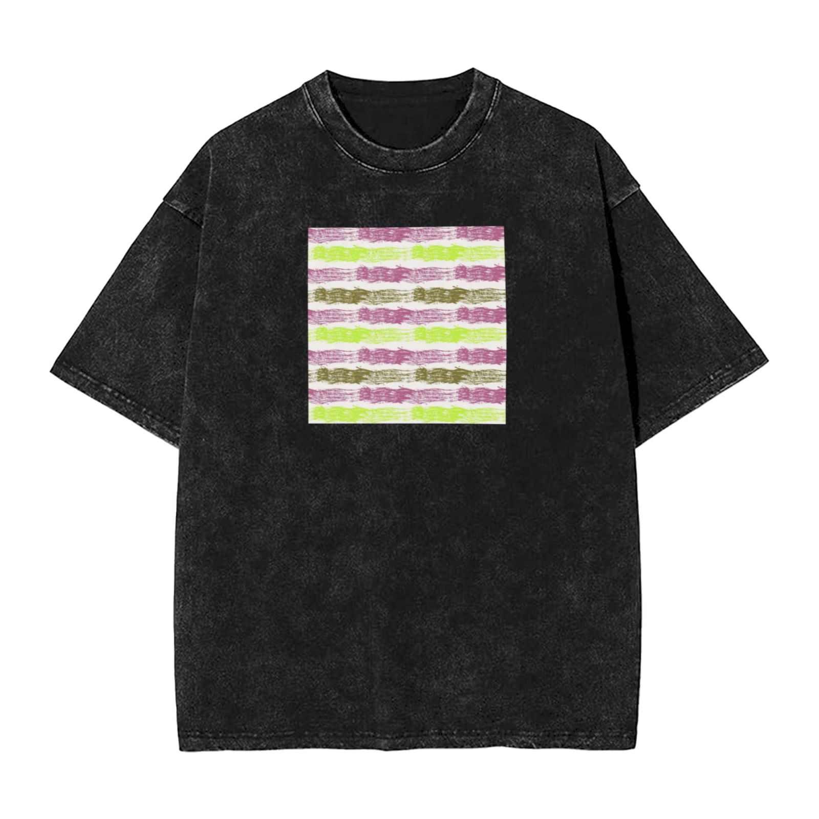 Retro washed drop shoulder short sleeve T-shirt