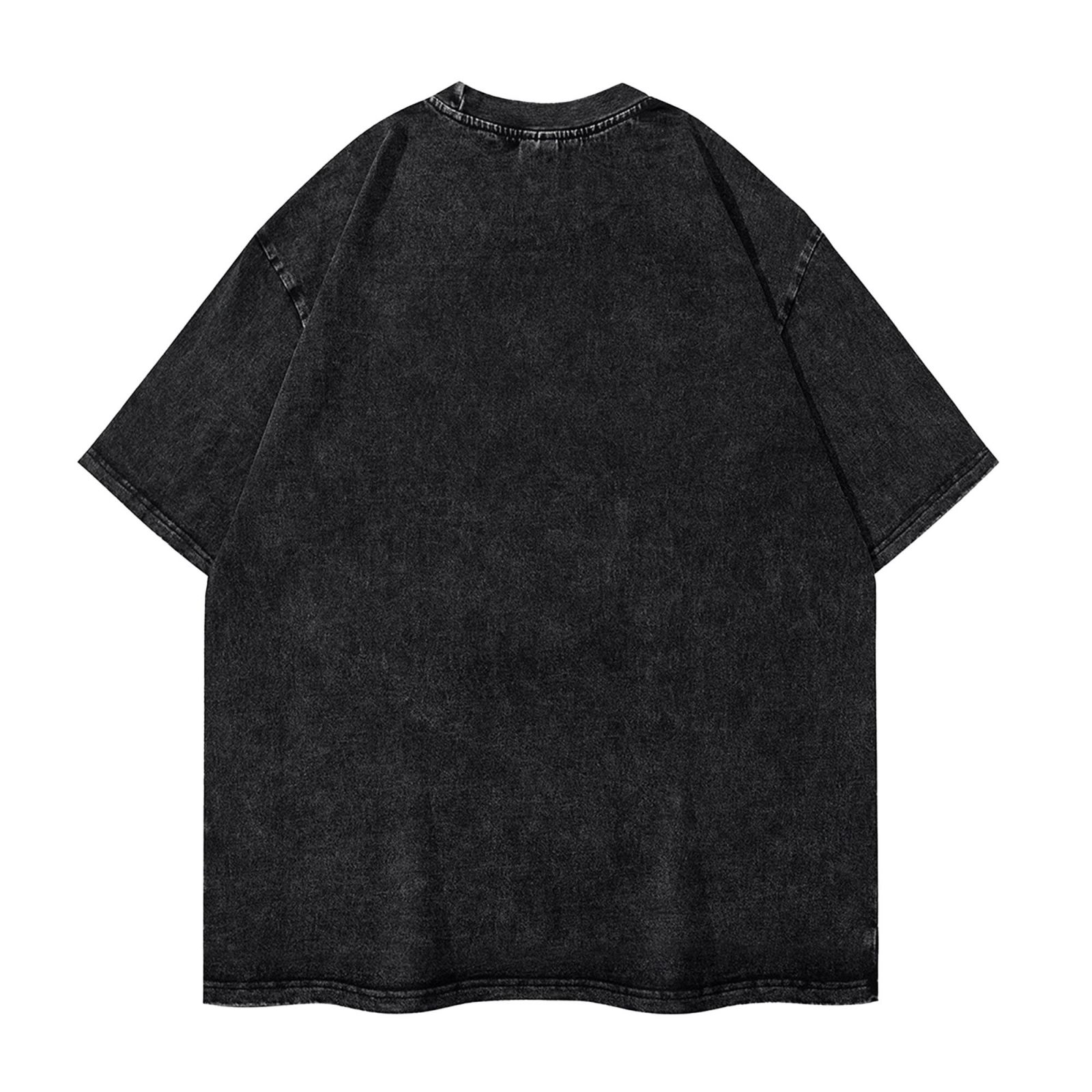 Retro washed drop shoulder short sleeve T-shirt