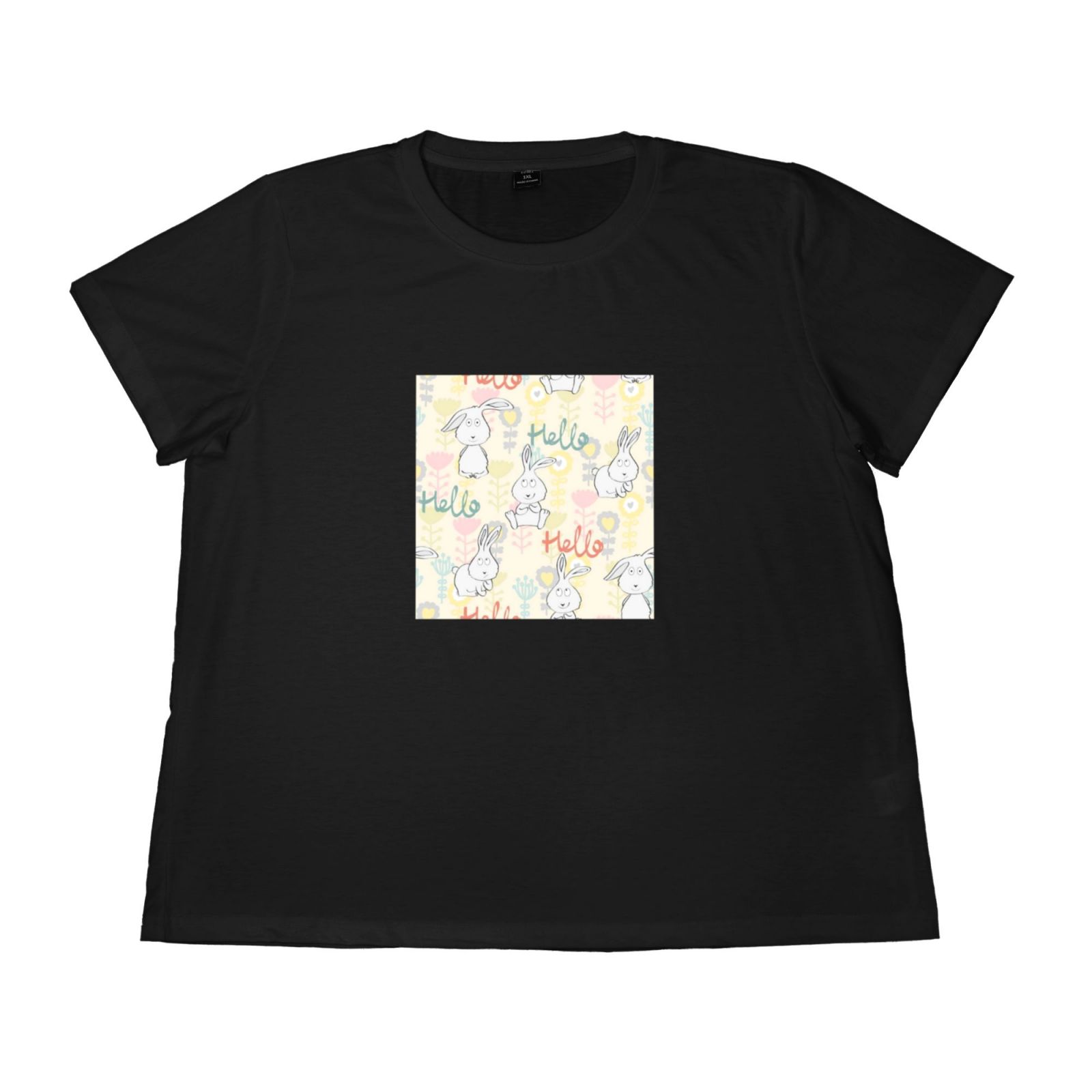 Women's Large Size Imitation Cotton Round Neck Short Sleeve T-Shirt