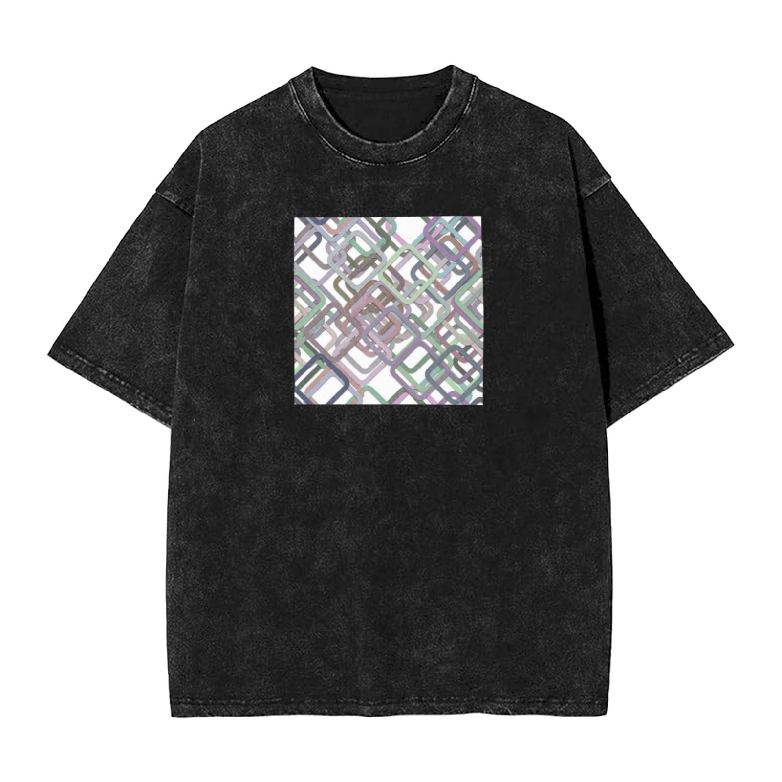 Retro washed drop shoulder short sleeve T-shirt